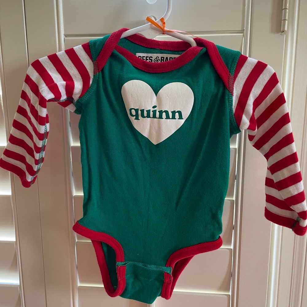 Personalized “Quinn” Christmas onesie